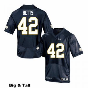 Notre Dame Fighting Irish Men's Stephen Betts #42 Navy Under Armour Authentic Stitched Big & Tall College NCAA Football Jersey EUY0099CB